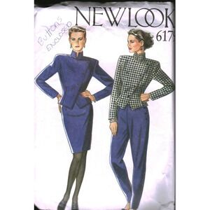 Vintage New Look 6179 Sewing Pattern Jacket Skirt Trousers Size 8-12 cut